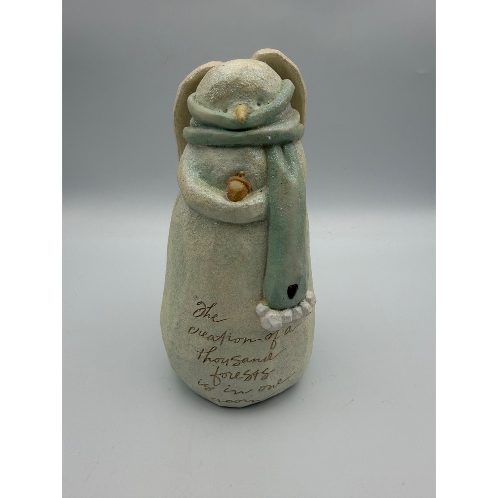Enesco Foundations Karen Hahn Snowman Angel Figurine Ralph Waldo Emerson 118282